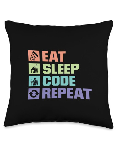 Cojín Divertido Programador 40x40 cm 100% Poliéster