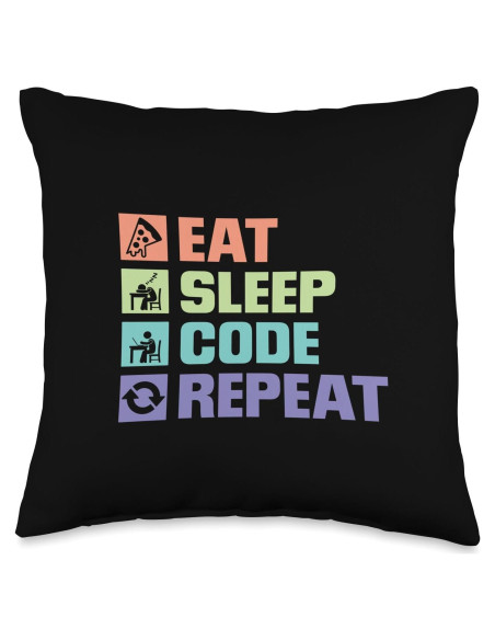 Cojín Divertido Programador 40x40 cm 100% Poliéster