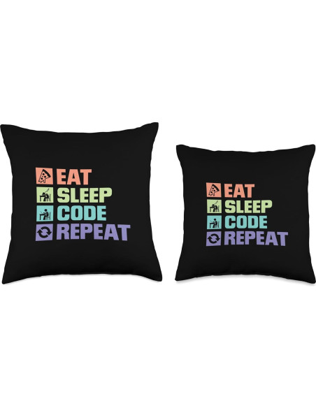 Cojín Divertido Programador 40x40 cm 100% Poliéster