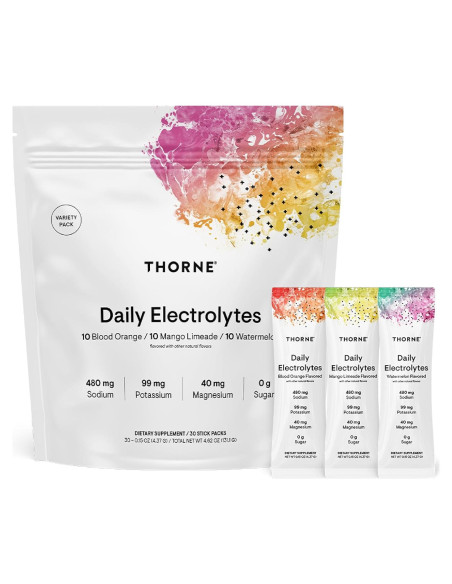 Electrolitos Diarios Thorne - Bebida Sin Azúcar - 30 Stick Electrolitos Diarios Thorne - Bebida Sin Azúcar - 30 Stick