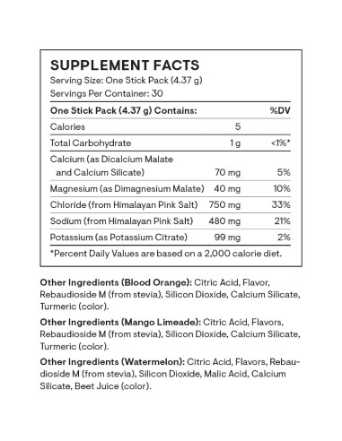Electrolitos Diarios Thorne - Bebida Sin Azúcar - 30 Stick