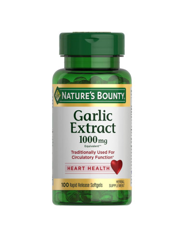 Extracto de Ajo Nature's Bounty 1000mg 300 Cápsulas Blandas