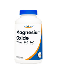 Óxido de Magnesio Nutricost 375mg 240 Cápsulas Sin Gluten