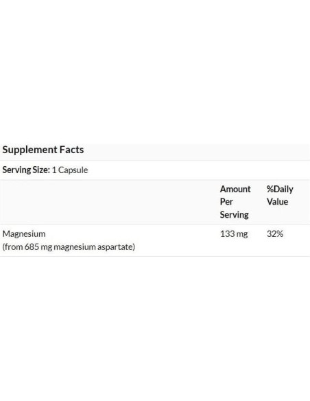 Aspartato de Magnesio Swanson 685 mg 90 Cápsulas Energía