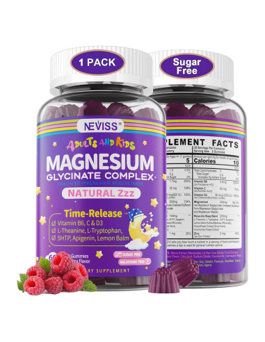 Gomitas de Glicinato de Magnesio NEVISS 400mg Sin Azúcar