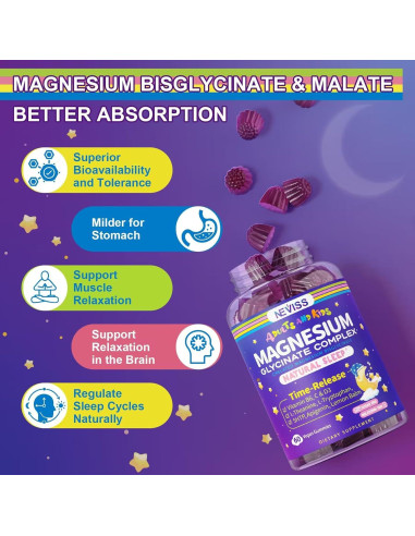 Gomitas de Glicinato de Magnesio NEVISS 400mg Sin Azúcar