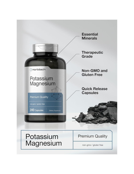 Suplemento de Potasio y Magnesio Horbaach 240 Cápsulas Suplemento de Potasio y Magnesio Horbaach 240 Cápsulas