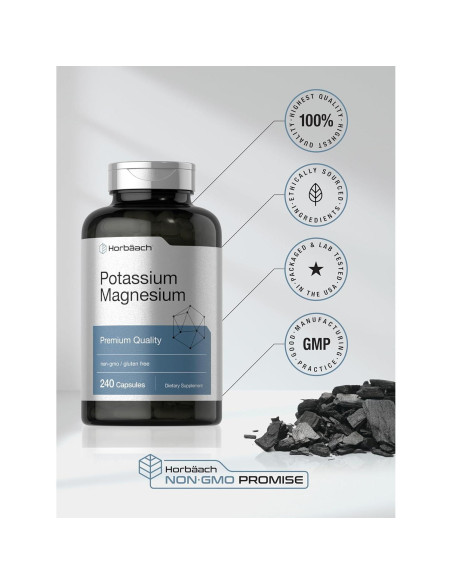 Suplemento de Potasio y Magnesio Horbaach 240 Cápsulas Suplemento de Potasio y Magnesio Horbaach 240 Cápsulas
