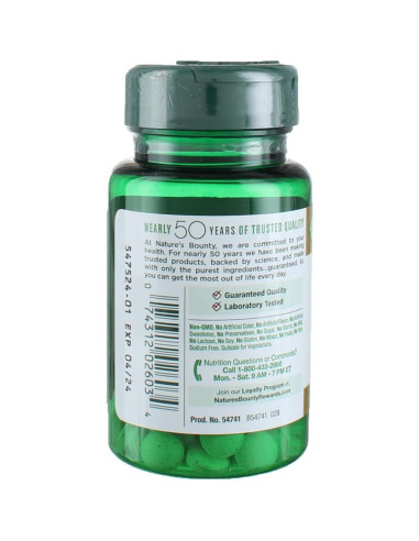 Tabletas de Picolinato de Cromo Nature's Bounty 800 mcg - 100 unidades