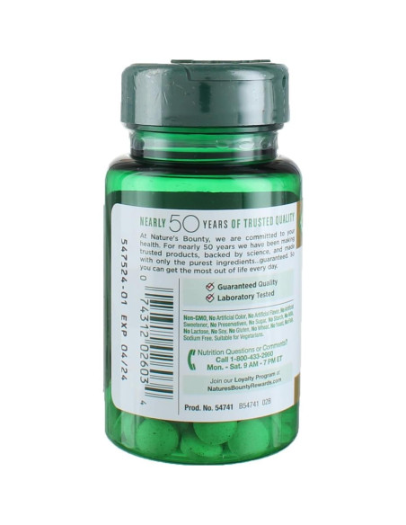 Tabletas de Picolinato de Cromo Nature's Bounty 800 mcg - 100 unidades Tabletas de Picolinato de Cromo Nature's Bounty 800 mcg - 100 unidades