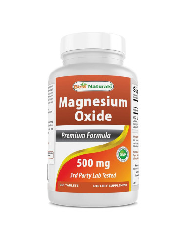 Óxido de Magnesio 500mg Mejores Naturales 360 Tabletas