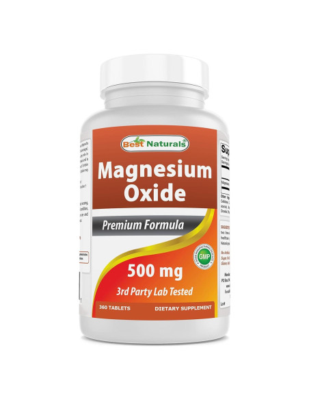 Óxido de Magnesio 500mg Mejores Naturales 360 Tabletas