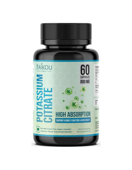 Citrato de Potasio 800 mg Urmi Lifesciences - 60 Cápsulas