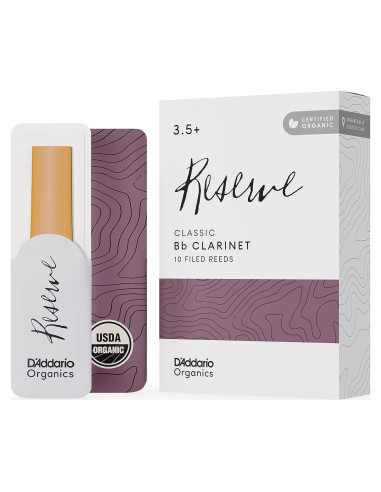 Reed Orgánico Clásico Bb D'Addario Fuerza 3.0 Paquete 10