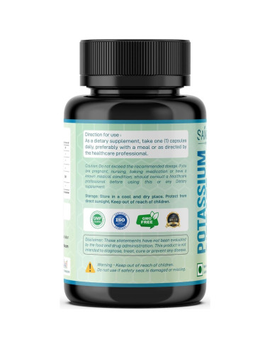 Citrato de Potasio 800 mg Urmi Lifesciences - 60 Cápsulas