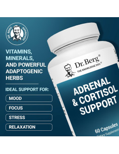 Cápsulas de Cortisol Dr. Berg - Suplemento Adrenal 60 Unidades 2