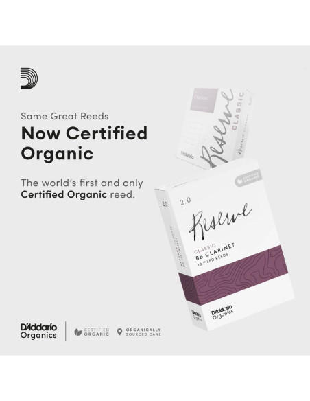 Reed Orgánico Clásico Bb D'Addario Fuerza 3.0 Paquete 10