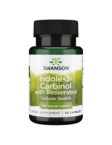 Suplemento I3C Swanson con Resveratrol - 60 Cápsulas 200mg