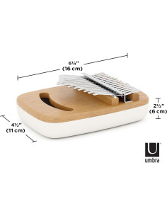 Kalimba Strumba de Madera con Teclas de Metal 16x11 cm 2