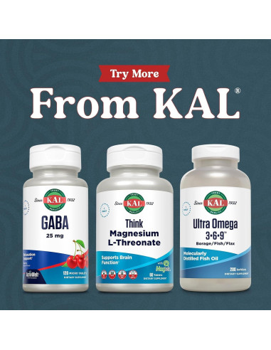 KAL Think Magnesio L-Treonato 2000 mg - Apoyo Cerebral y Sueño
