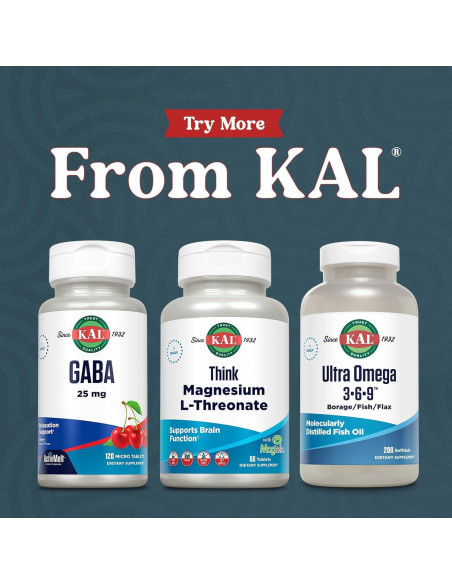 KAL Think Magnesio L-Treonato 2000 mg - Apoyo Cerebral y Sueño