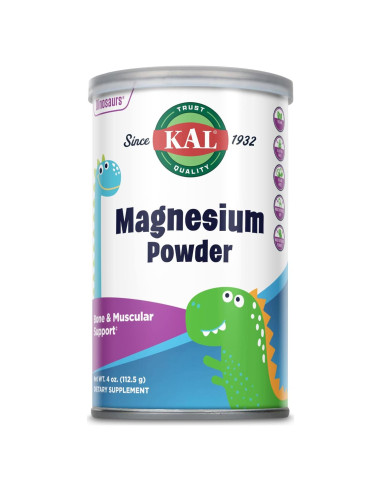 KAL Polvo de Magnesio para Niños 113.4 g - Citrato Puro Vegano
