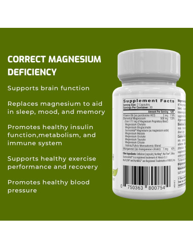 Suplemento de Magnesio Breakthrough 4.0 - 90 Cápsulas Naturales