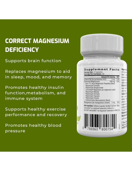 Suplemento de Magnesio Breakthrough 4.0 - 90 Cápsulas Naturales Suplemento de Magnesio Breakthrough 4.0 - 90 Cápsulas Naturales