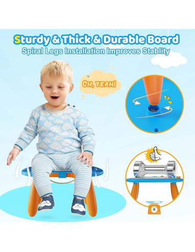 Pizarra Magnética Kikidex Azul Claro para Niños 1-3 Años