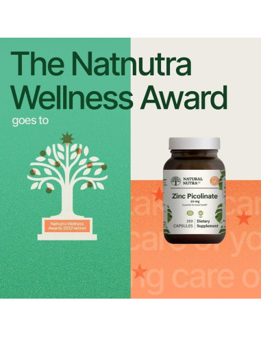 Zinc Picolinate Natural Nutra 30 mg 100 Cápsulas Suplemento