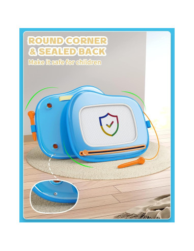 Pizarra Dibujo Magnética Bravokids Azul 33x27cm para Niños