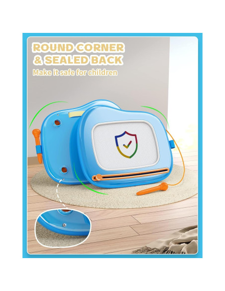 Pizarra Dibujo Magnética Bravokids Azul 33x27cm para Niños