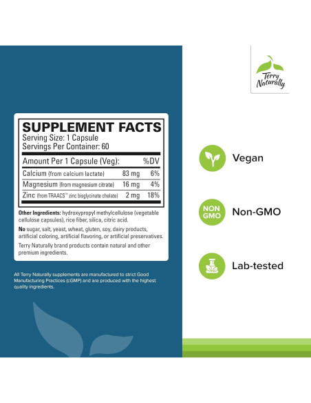 Terry Naturally Muscle Relax - Suplemento Relajante Muscular 60 Cápsulas