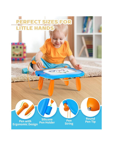 Pizarra Dibujo Magnética Bravokids Azul 33x27cm para Niños