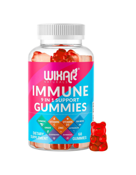 Gomitas Inmunológicas Wixar Naturals 9 en 1 - 60 Unidades
