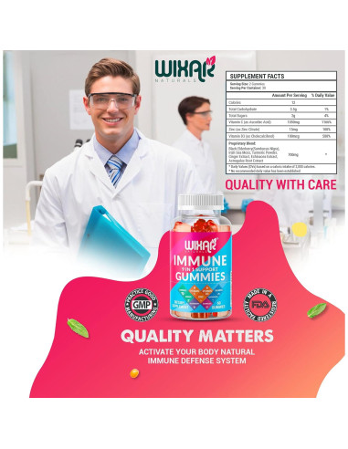 Gomitas Inmunológicas Wixar Naturals 9 en 1 - 60 Unidades