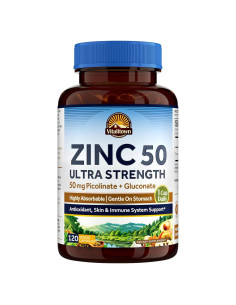 Vitalitown Zinc 50 mg - Suplemento Vegano de Zinc 120 Cápsulas