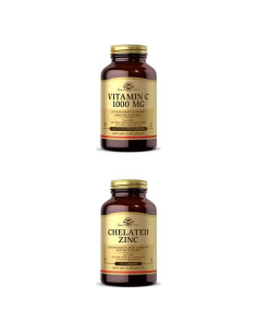 Solgar Vitamina C 1000 mg y Zinc Quelado 250 Tabletas