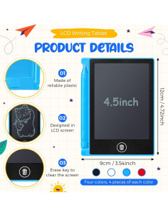 Nezyo 16 Piezas Mini Tableta LCD 11.94x8.89cm Colorida 2