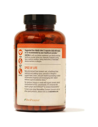 NatureWise Curcumina 2250mg con Bioperine - 180 Cápsulas Veganas