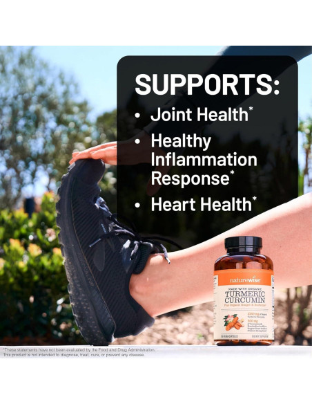 NatureWise Curcumina 2250mg con Bioperine - 180 Cápsulas Veganas