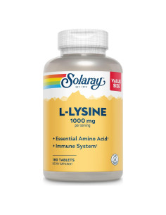 Solaray L-Lisina 1000 mg con Vitamina C y Zinc 180 Tabletas