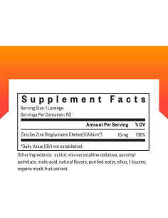 Zinc Masticable Seeking Health 15 mg Bisglicinato 60 pastillas 2