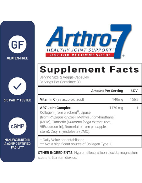 Arthro-7 U.S. Doctors - Suplemento Articular 60 Cápsulas