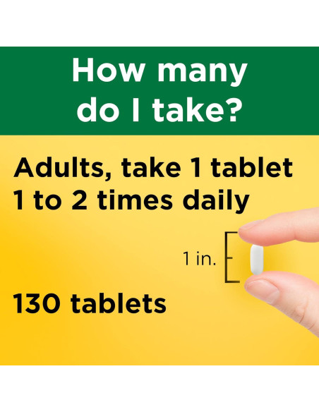 Nature Made Calcio 500 mg con Vitamina D3 - 130 Tabletas