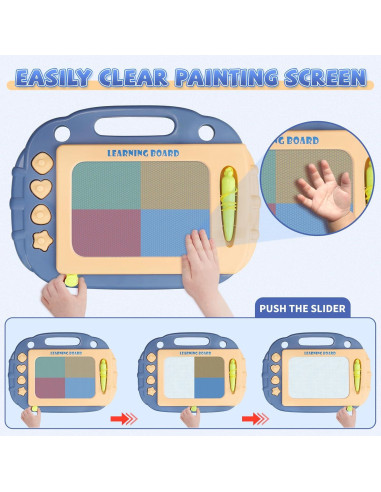 Tablero de Dibujo Magnético LZZAPJ Azul 35.56x13.72cm