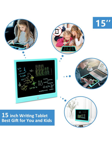 Tableta de Escritura LCD LEYAOYAO 15 Pulgadas Azul