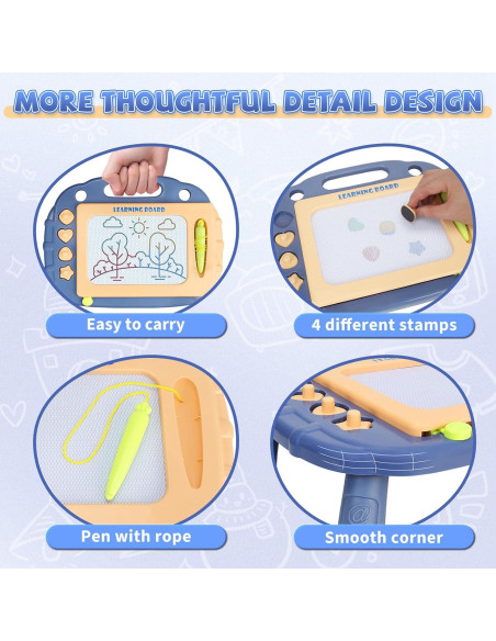 Tablero de Dibujo Magnético LZZAPJ Azul 35.56x13.72cm