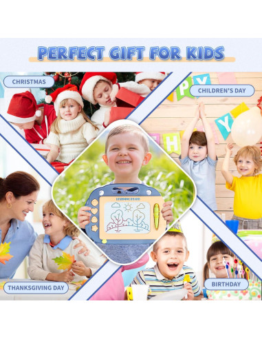 Tablero de Dibujo Magnético LZZAPJ Azul 35.56x13.72cm