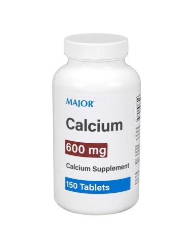 Tabletas de Calcio 600mg Major - Suplemento Dietético - 150 Unidades